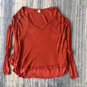 Free People Maroon Long Sleeve